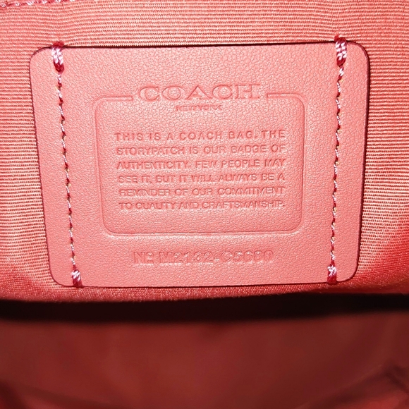 NWOT coralish pink coach backpack - Picture 13 of 16